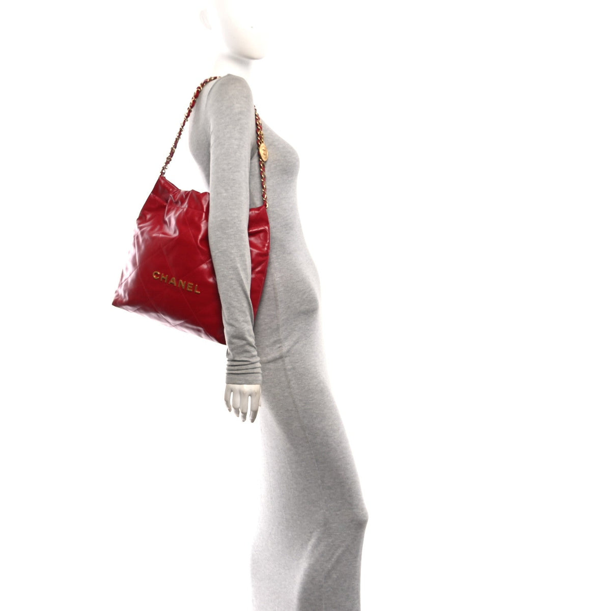 Small Quilted Calfskin Handbag - Red