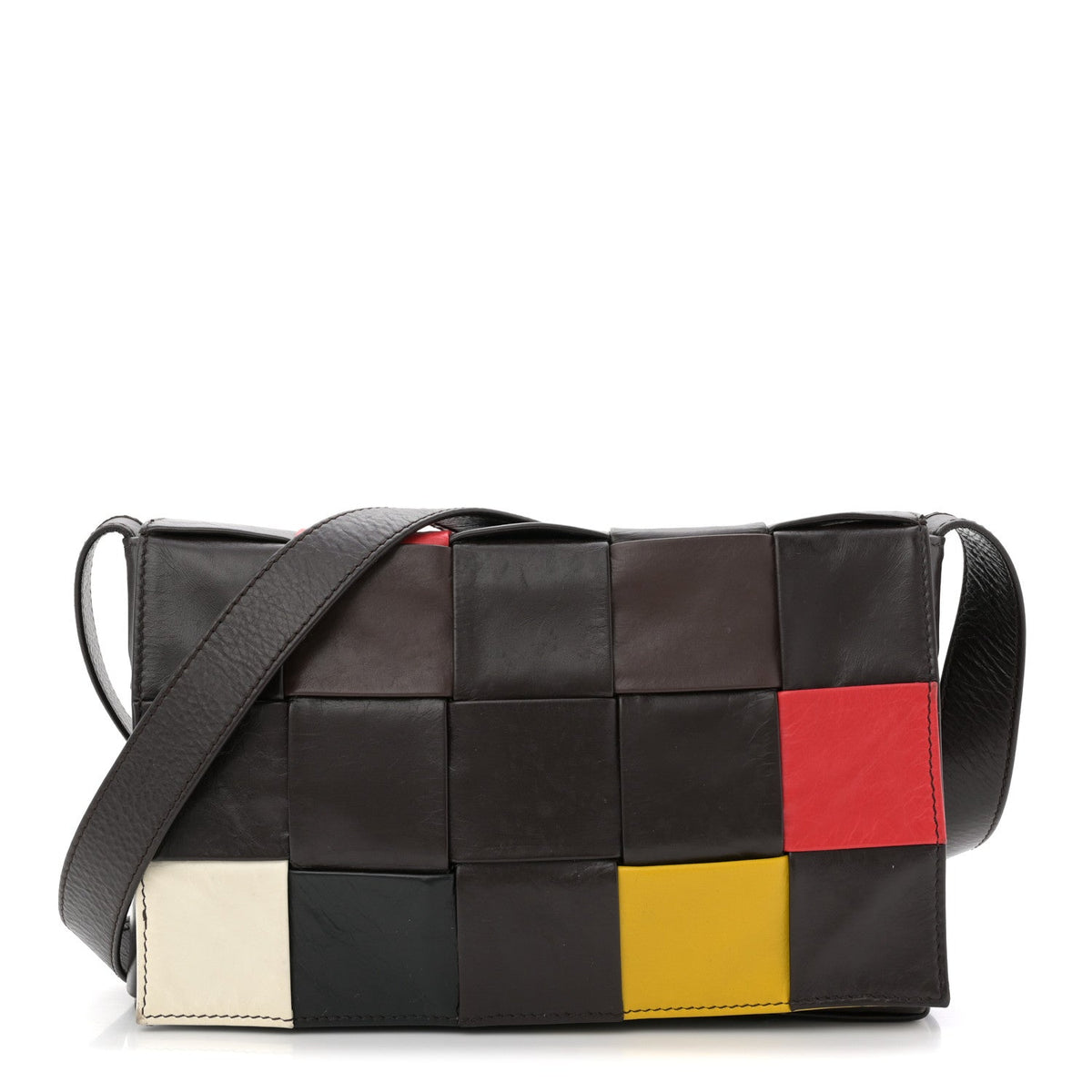 Maxi Calfskin Crossbody Bag - Brown
