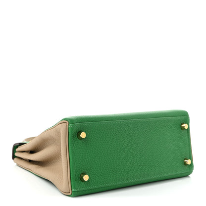 Togo Horseshoe Kelly Retourne 25 Bambou  Handbag