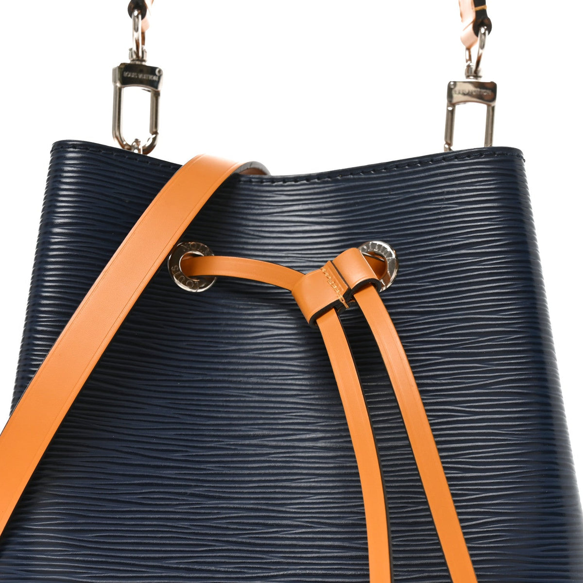 Epi Neonoe Bb Indigo Safran Handbag