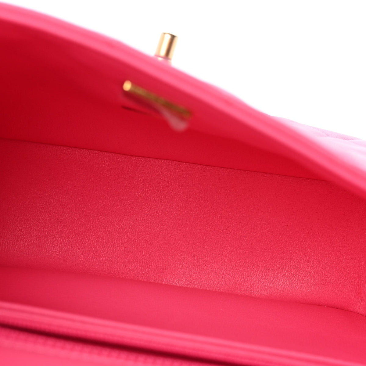 Small Quilted Lambskin Flap Shoulder Bag - Pink
