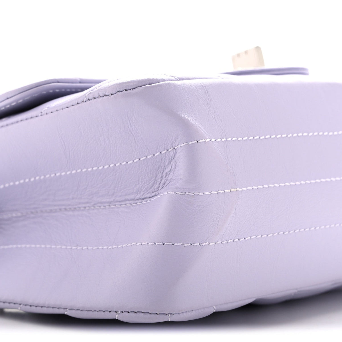 Mini Quilted Calfskin Flap Shoulder Bag - Purple