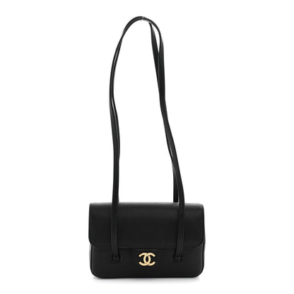 Mini Caviar Shoulder Bag - Black