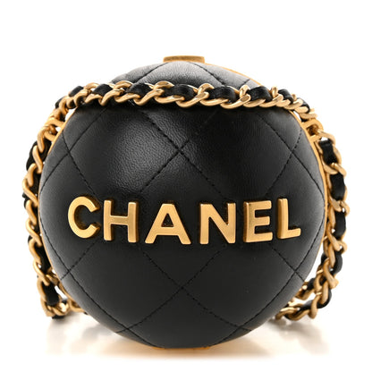 Quilted Lambskin Clutch Bag - Black