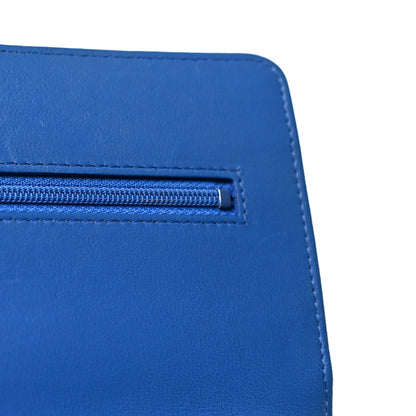 Quilted Lambskin Wallet Bag - Blue