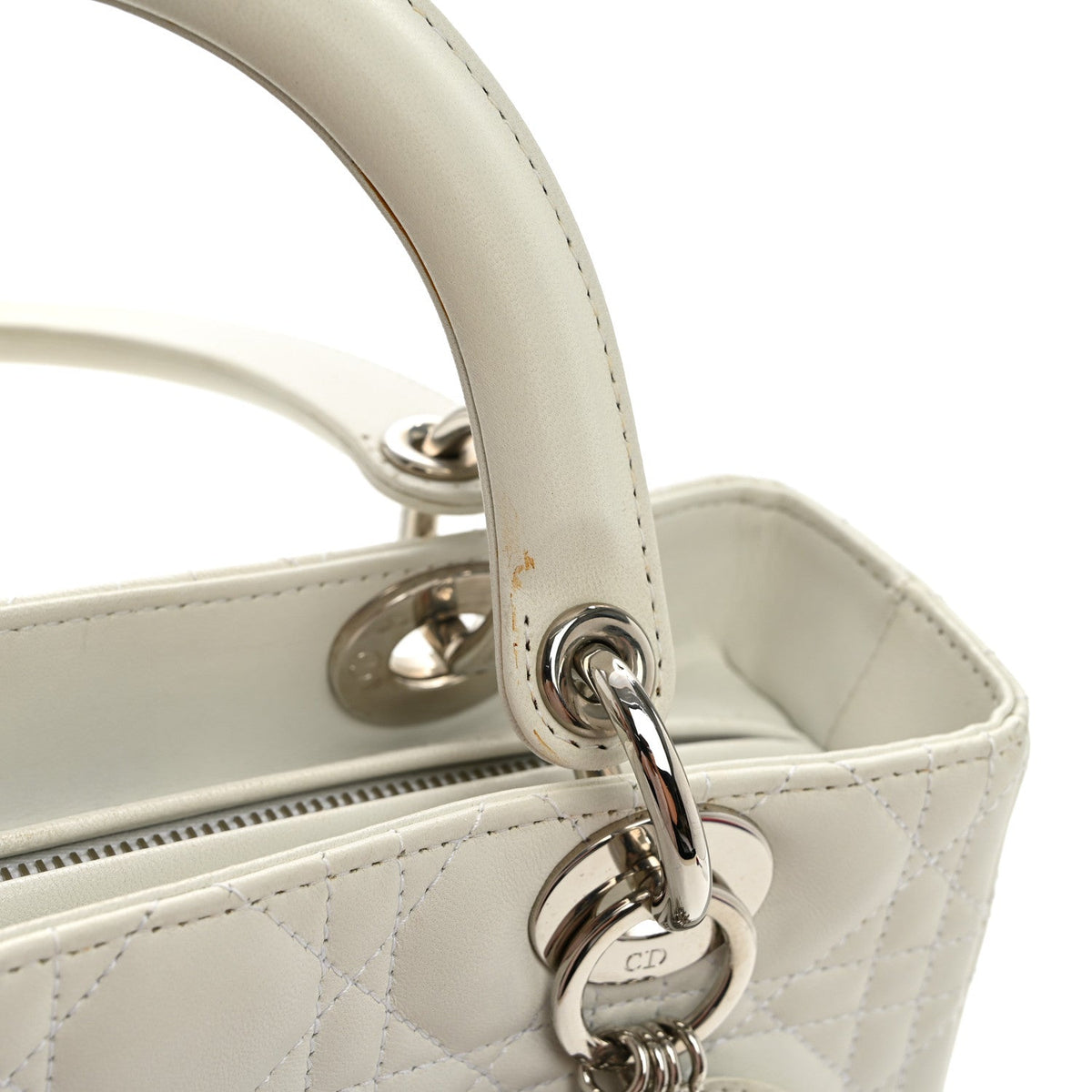 Medium Lambskin Handbag - White
