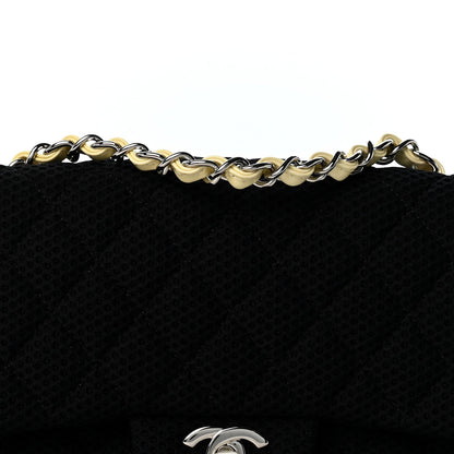 Medium Quilted Flap Shoulder Bag - Black