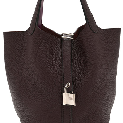 Taurillon Clemence Swift Eclat Picotin L Handbag