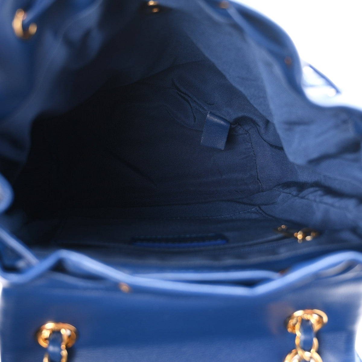 Small Quilted Lambskin Backpack - Blue