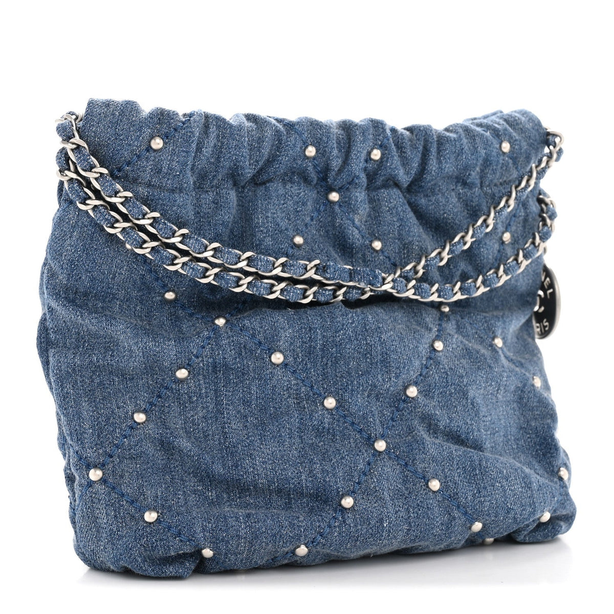 Mini Quilted Handbag - Blue