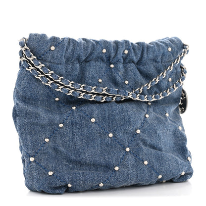 Mini Quilted Handbag - Blue
