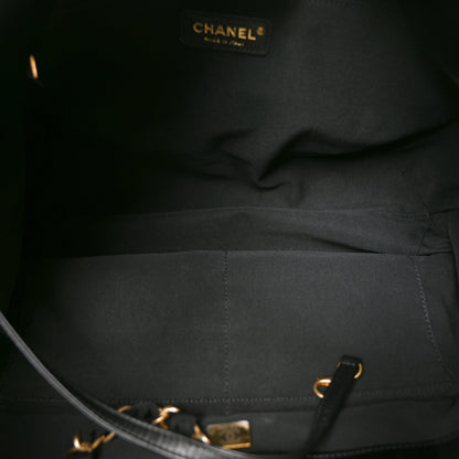 Quilted Nylon Tote Bag - Black