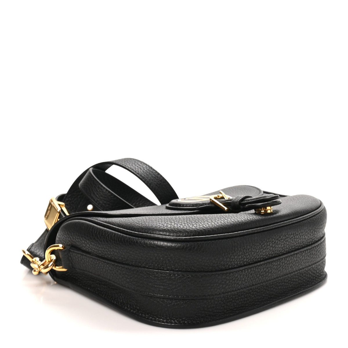 Medium Calfskin Flap Shoulder Bag - Black