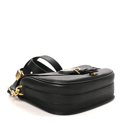 Medium Calfskin Flap Shoulder Bag - Black