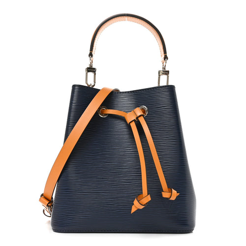 Epi Neonoe Bb Indigo Safran Handbag