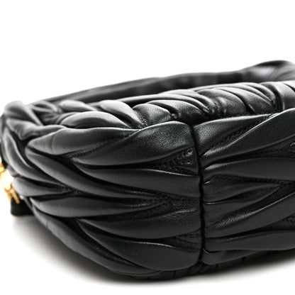 Small Nappa Hobo Bag - Black