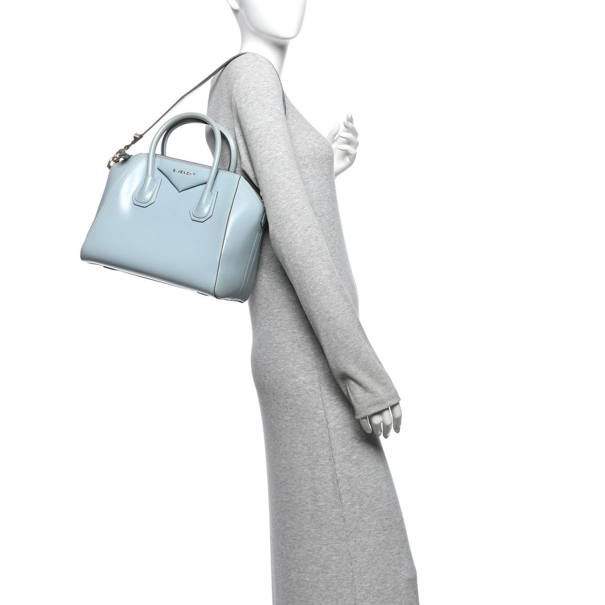 Small Calfskin Handbag - Light Blue