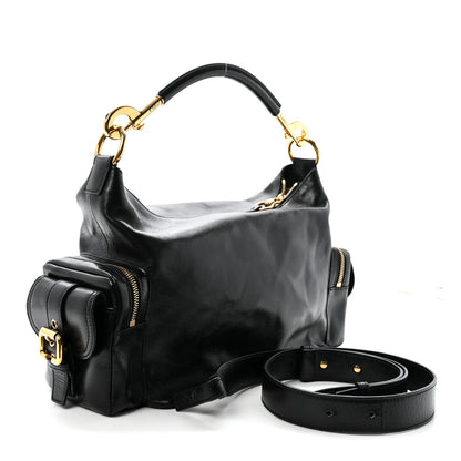 Medium Calfskin Crossbody Bag - Black