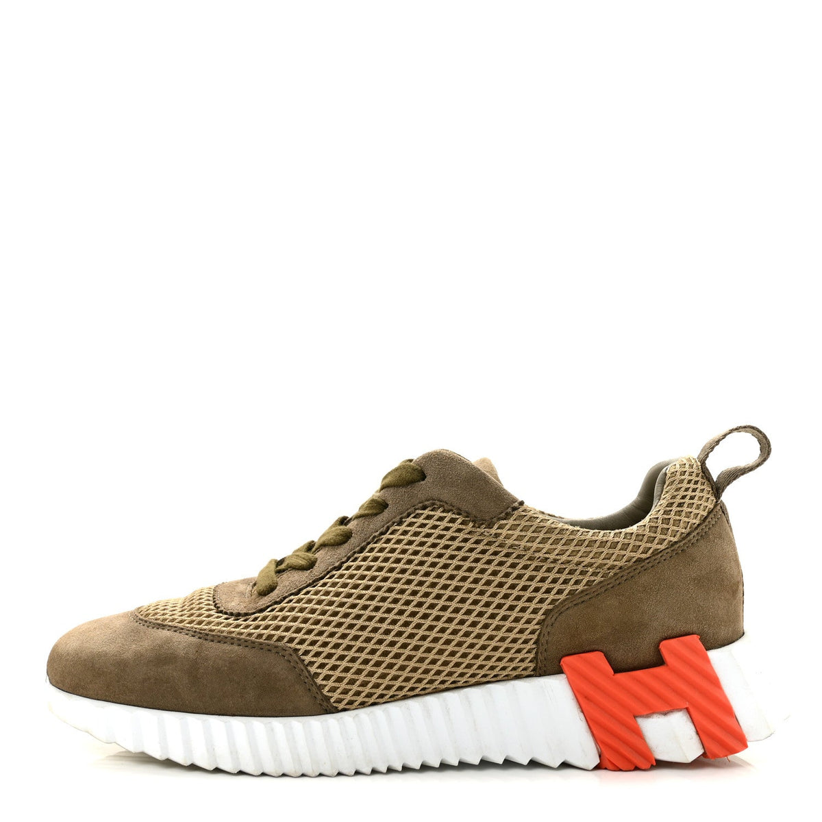 Air Mesh Suede Goatskin Bouncing Sneakers Vert Toundra