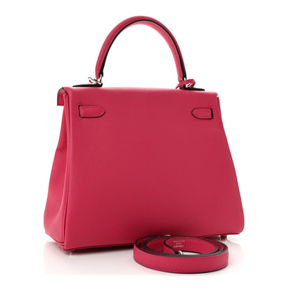 Togo Kelly Retourne 25 Rose Mexico Handbag