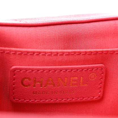 Medium Quilted Calfskin Flap Shoulder Bag - Pink