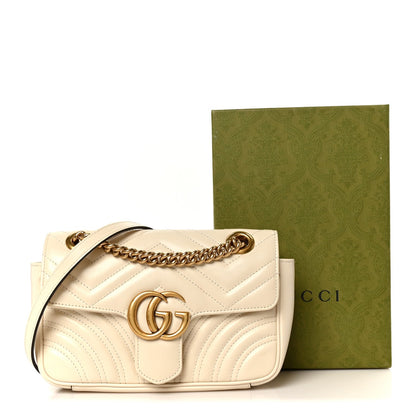 Mini Calfskin Shoulder Bag - White