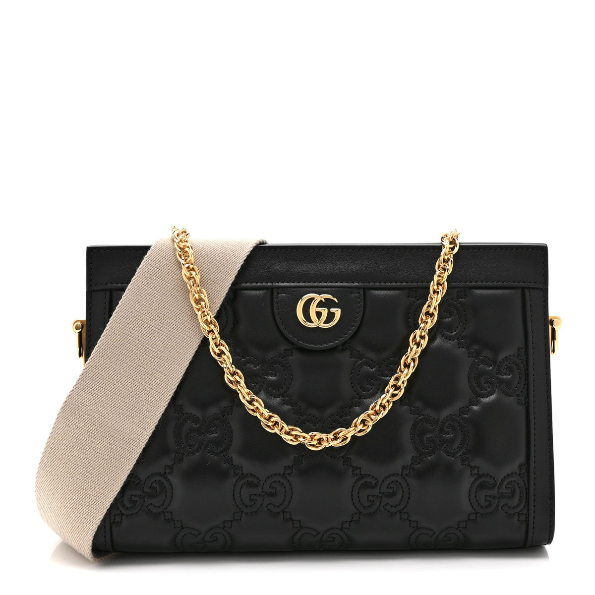 Small Calfskin Shoulder Bag - Black