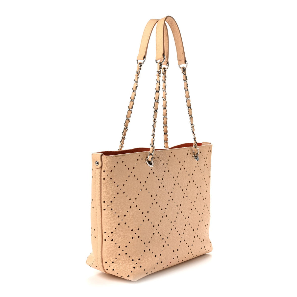 Large Calfskin Tote Bag - Beige