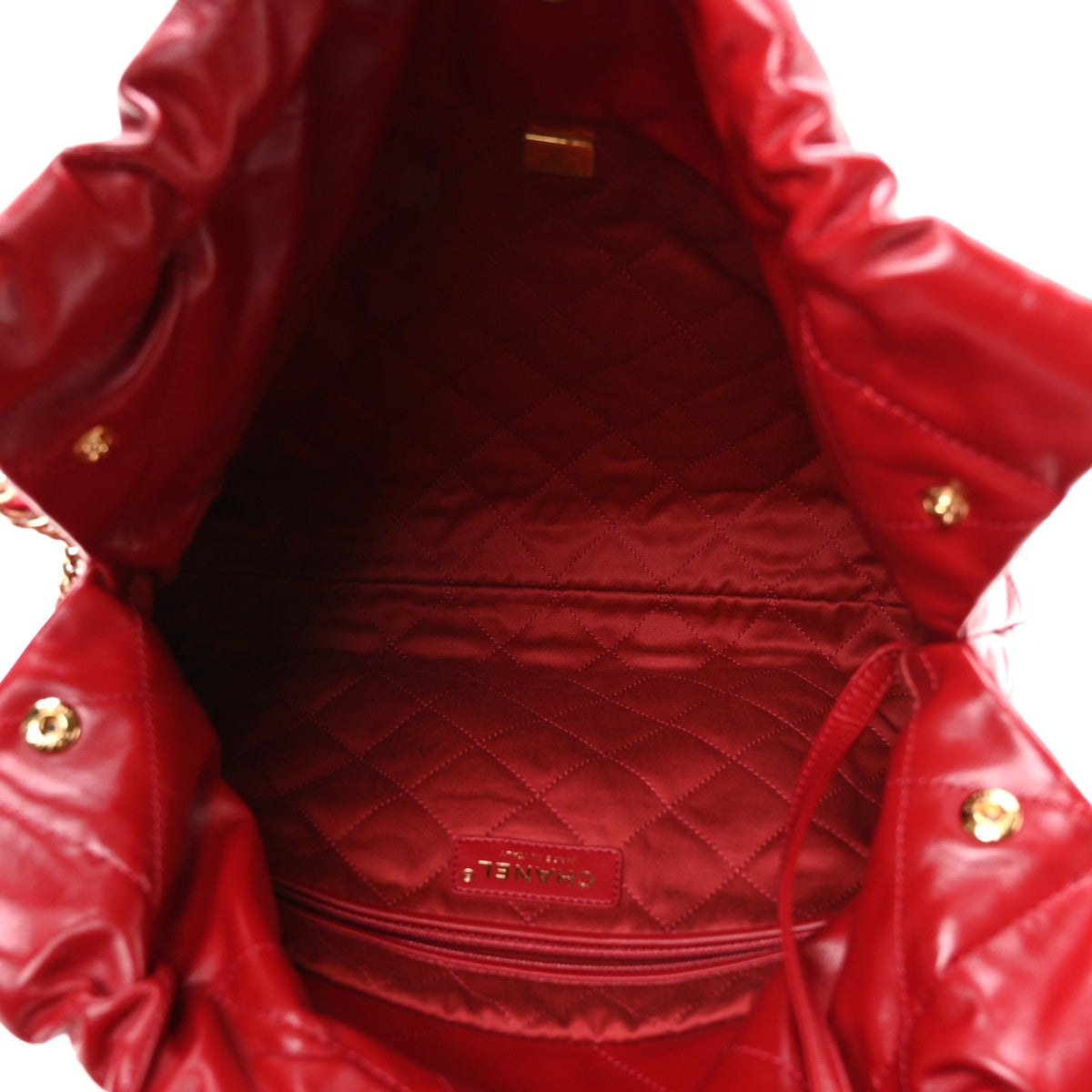 Small Quilted Calfskin Handbag - Red