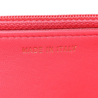 Quilted Lambskin Wallet Bag - Pink