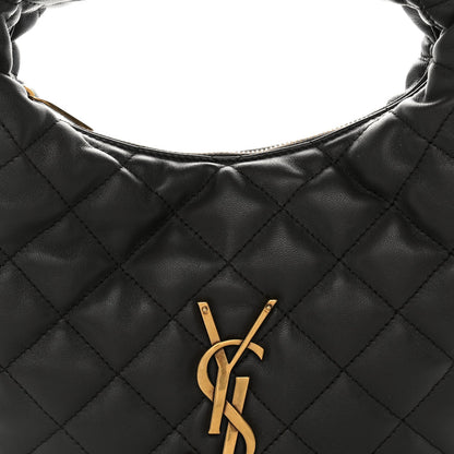 Quilted Lambskin Handbag - Grey