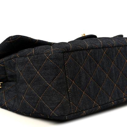 Quilted Flap Shoulder Bag - Blue