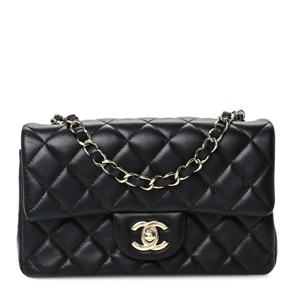 Mini Quilted Lambskin Flap Shoulder Bag - Tan