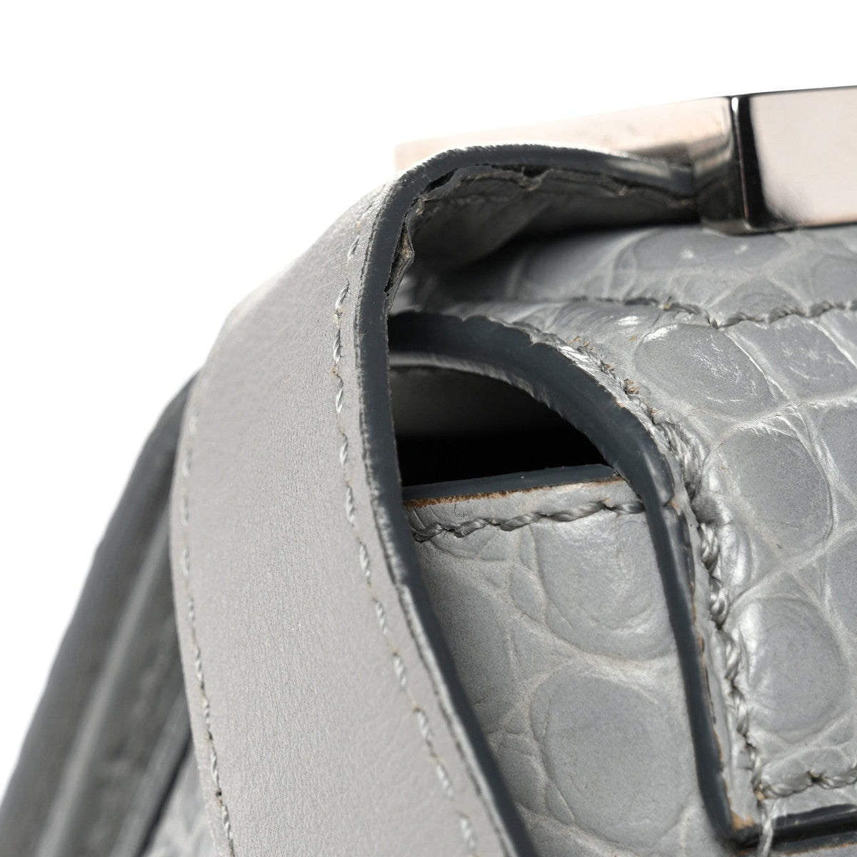Medium Calfskin Crossbody Bag - Grey