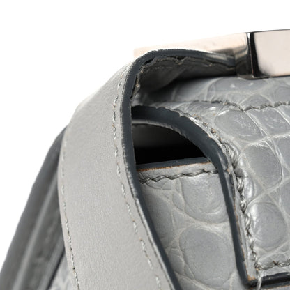 Medium Calfskin Crossbody Bag - Grey