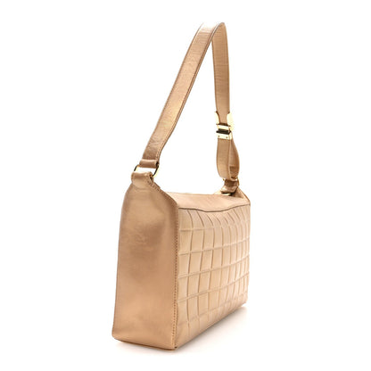 Medium Quilted Lambskin Shoulder Bag - Chocolate