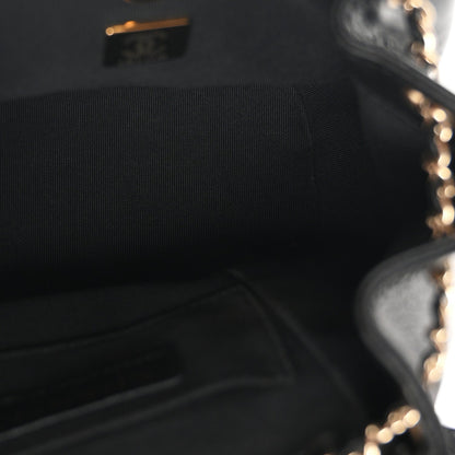 Small Quilted Calfskin Backpack - Black