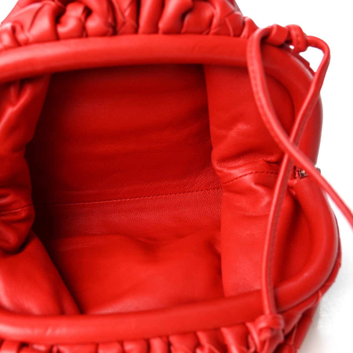 Mini Nappa Pouch - Red