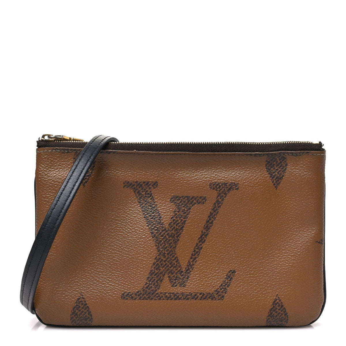 Reverse Monogram Giant Double Zip Pochet Handbag