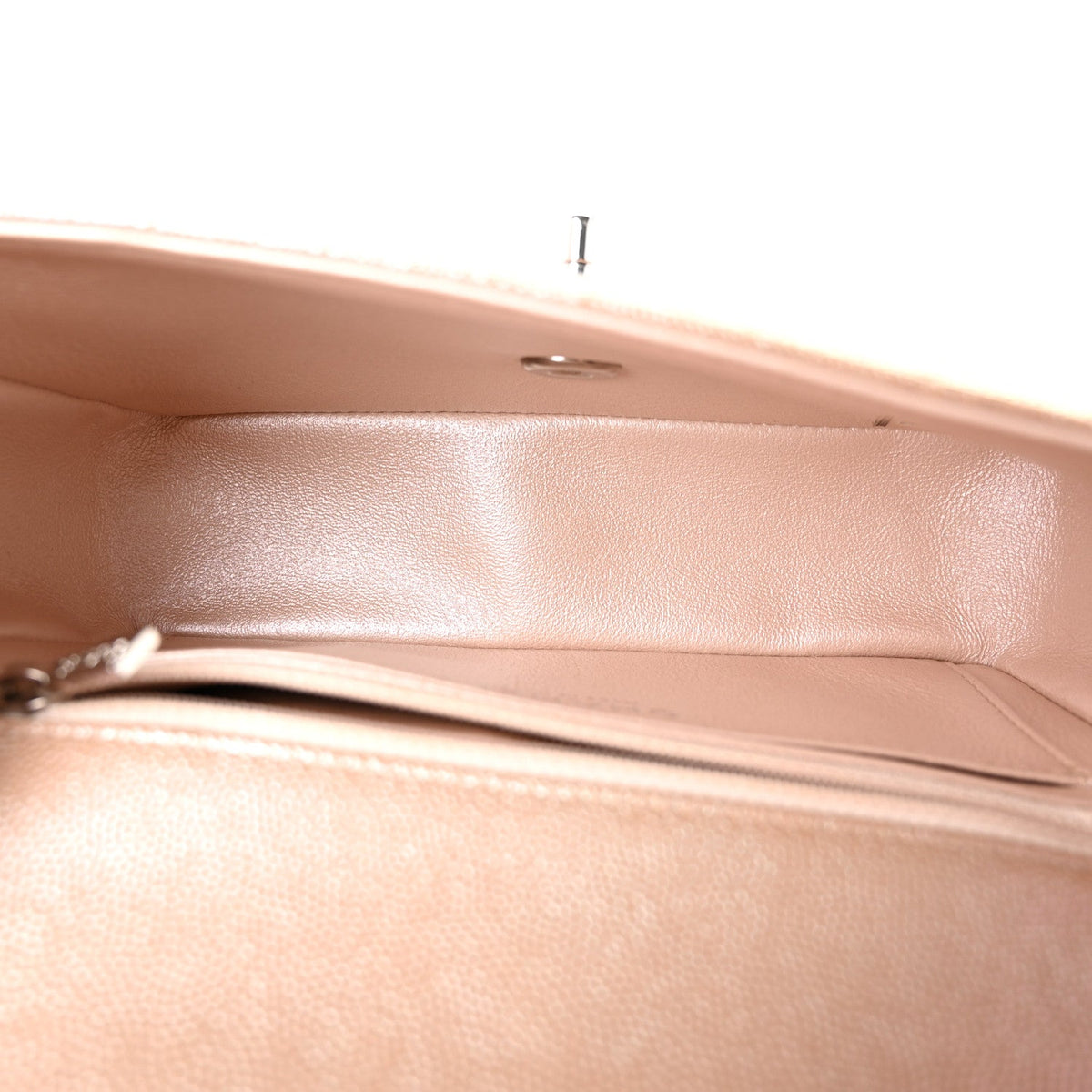 Mini Quilted Caviar Flap Shoulder Bag - Tan