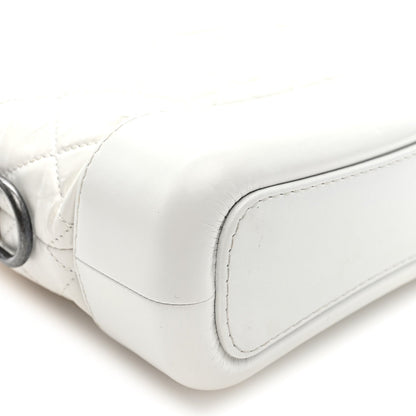Small Quilted Calfskin Hobo Bag - White