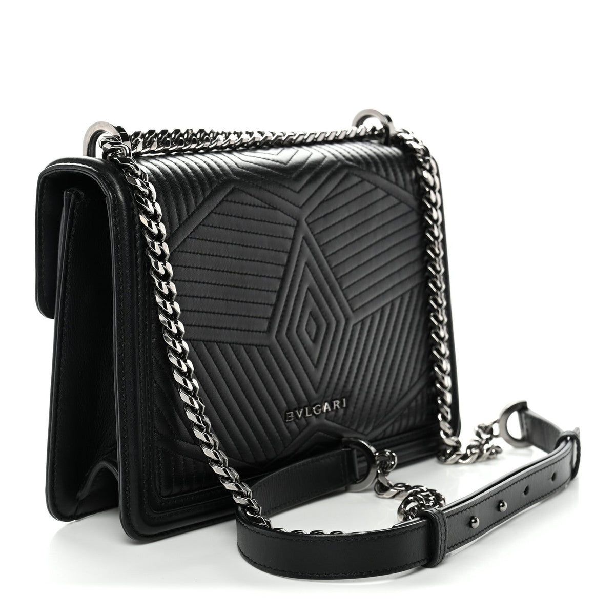 Quilted Calfskin Shoulder Bag - Black