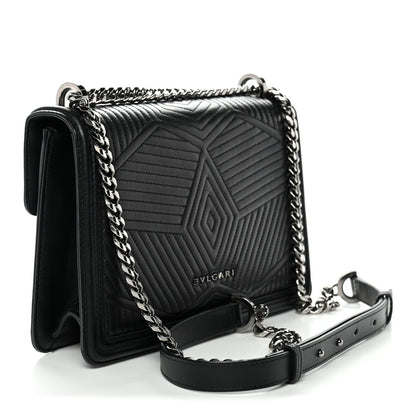 Quilted Calfskin Shoulder Bag - Black