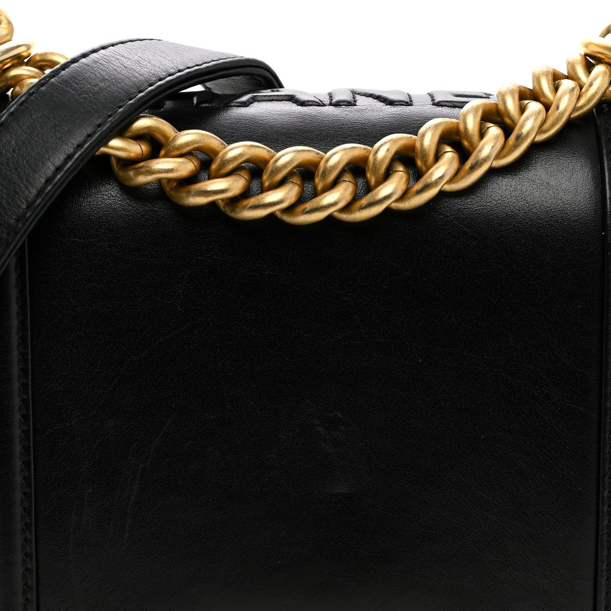 Mini Calfskin Flap Shoulder Bag - Black