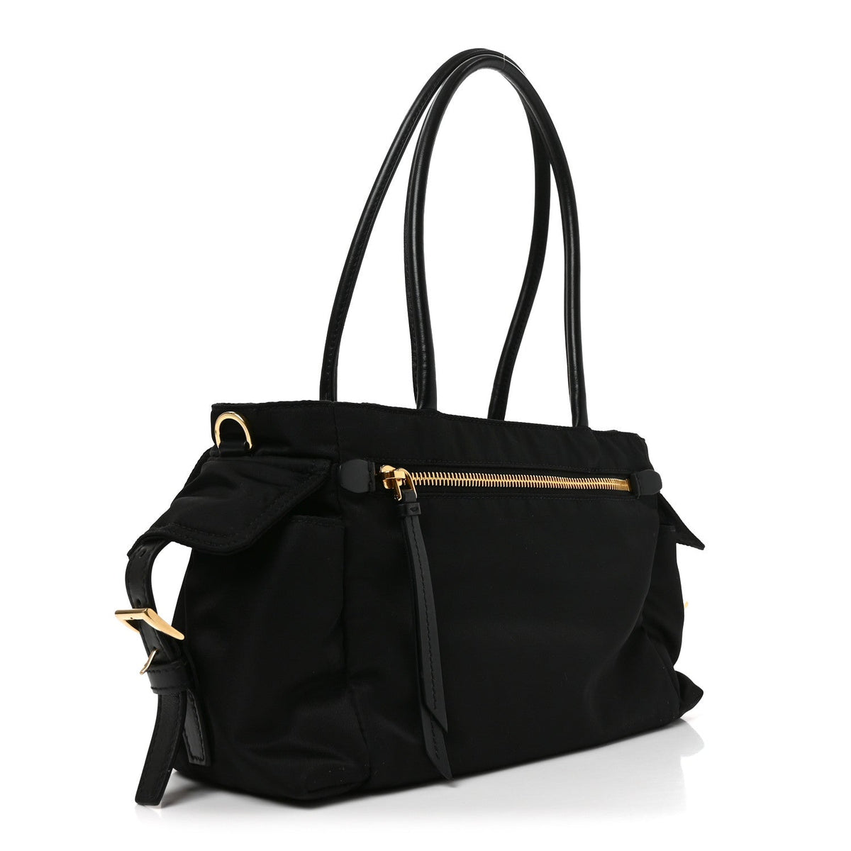 Medium Nylon Tote Bag - Black