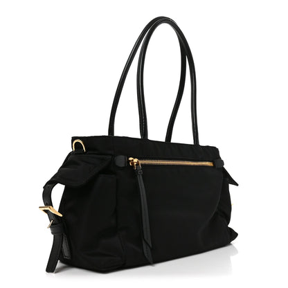 Medium Nylon Tote Bag - Black