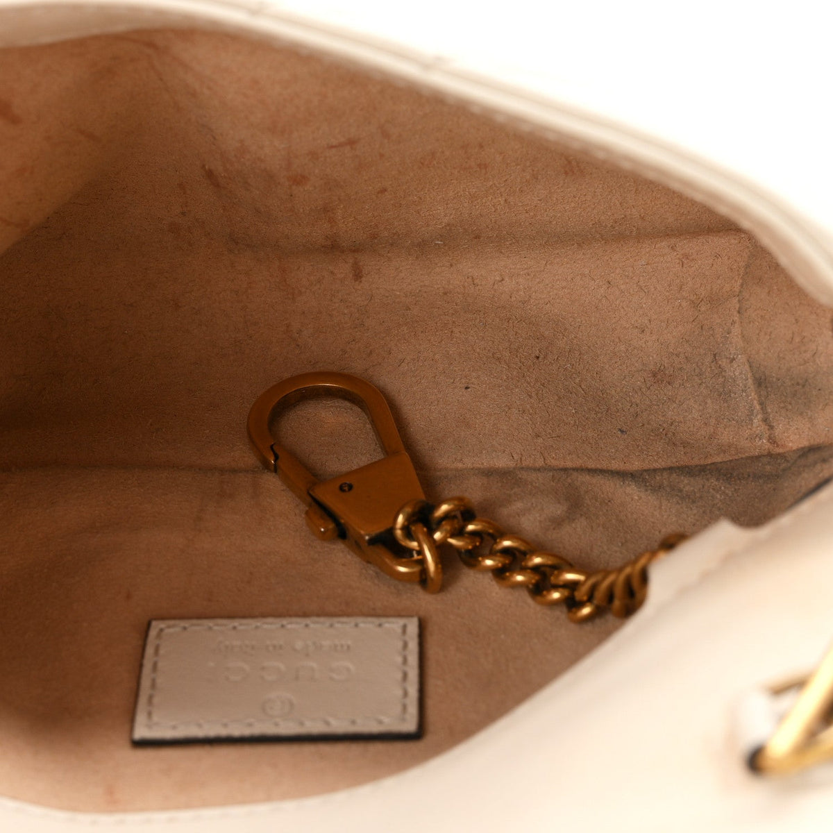 Mini Calfskin Shoulder Bag - White