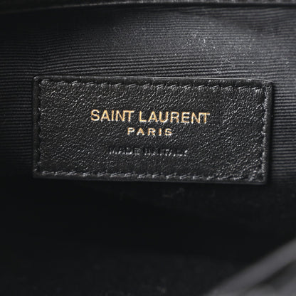 Small Quilted Lambskin Bucket Bag - Black