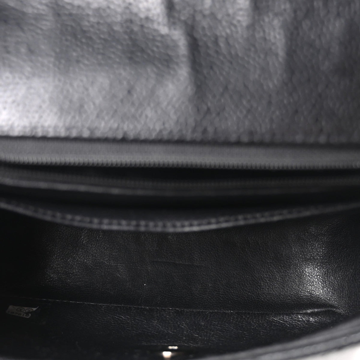 Mini Quilted Caviar Flap Shoulder Bag - Black