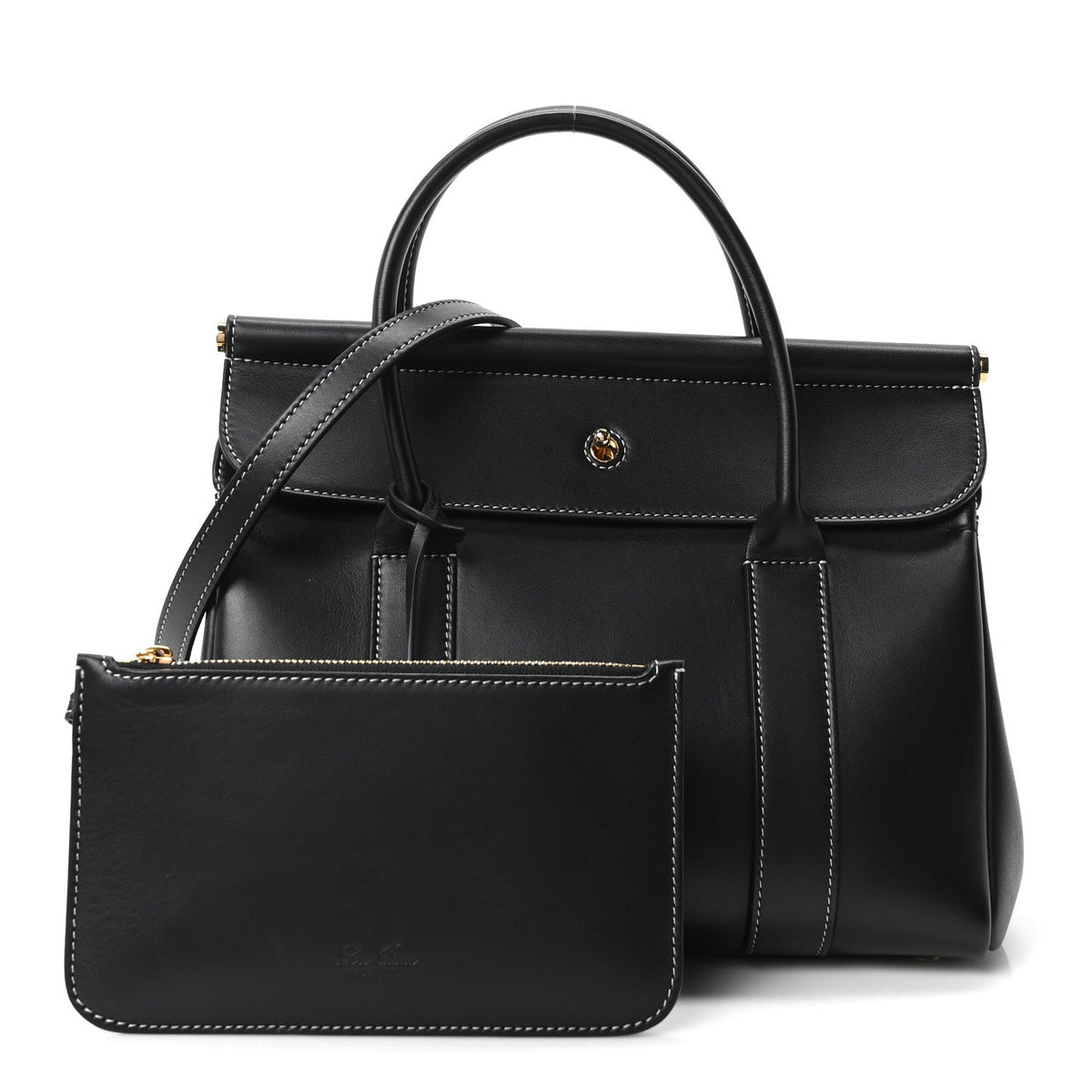 Calfskin Handbag - Black